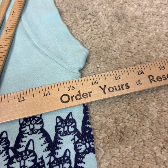 Vintage 70s Crazy Shirts Hawaii B Kliban Cats Cap Sleeve Shirt Women's M RARE - Picture 8 of 11